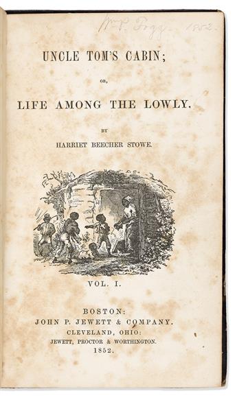 Stowe, Harriet Beecher (1811-1896) Uncle Toms Cabin; or, Life Among the Lowly.